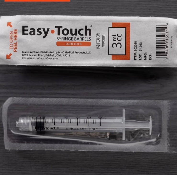 3ml lure lock syringe (4pack)